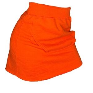 Vibrant Orange Hoodie Skirt